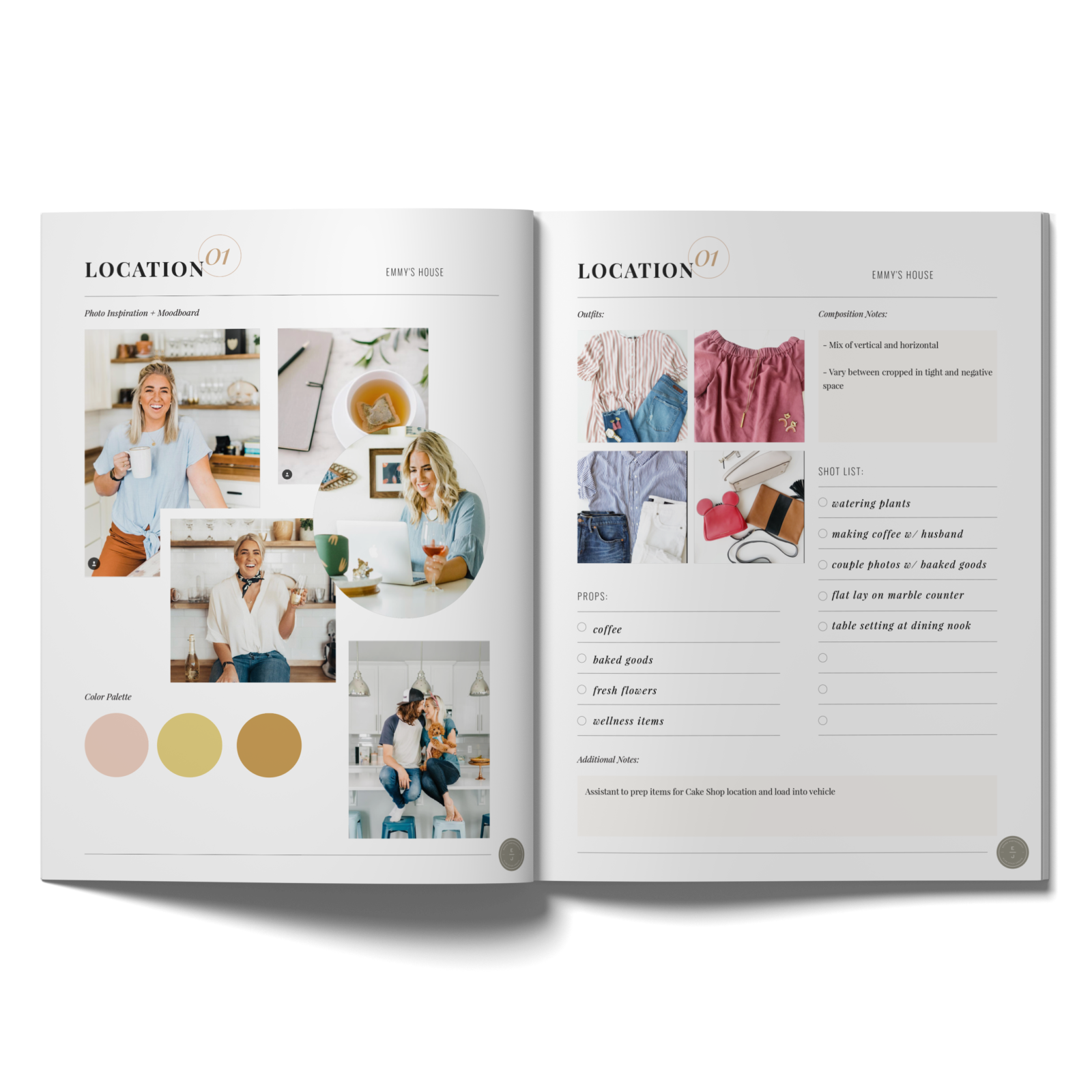 The Brand Photoshoot Planning Template Erica + Jon Photography