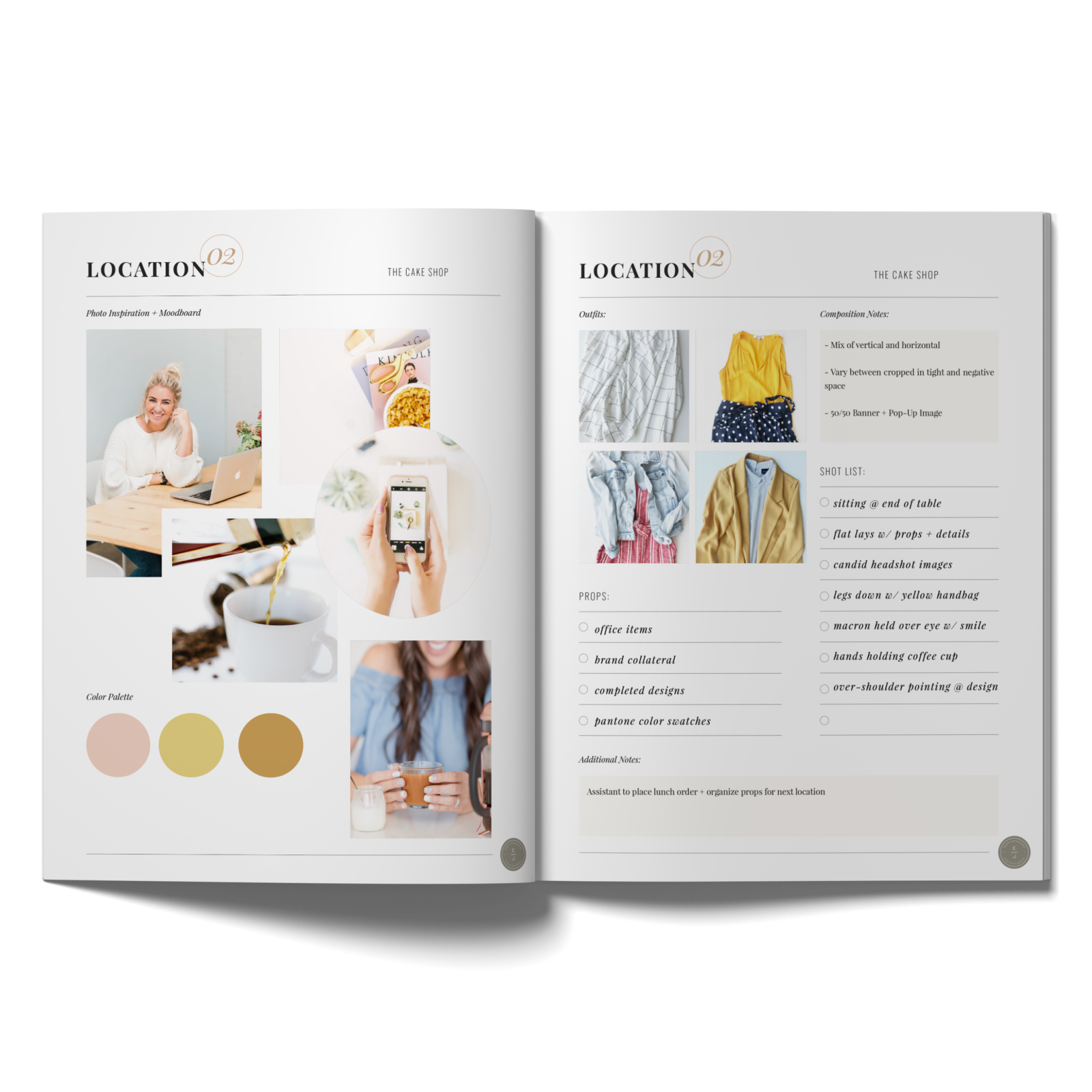 The Brand Photoshoot Planning Template Erica + Jon Photography